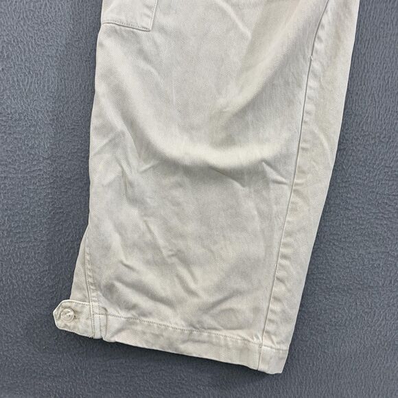 YFB Young Fabulous & Broke Cargo Pants Womens Large Beige Elastic Waist Utility - Picture 3 of 16